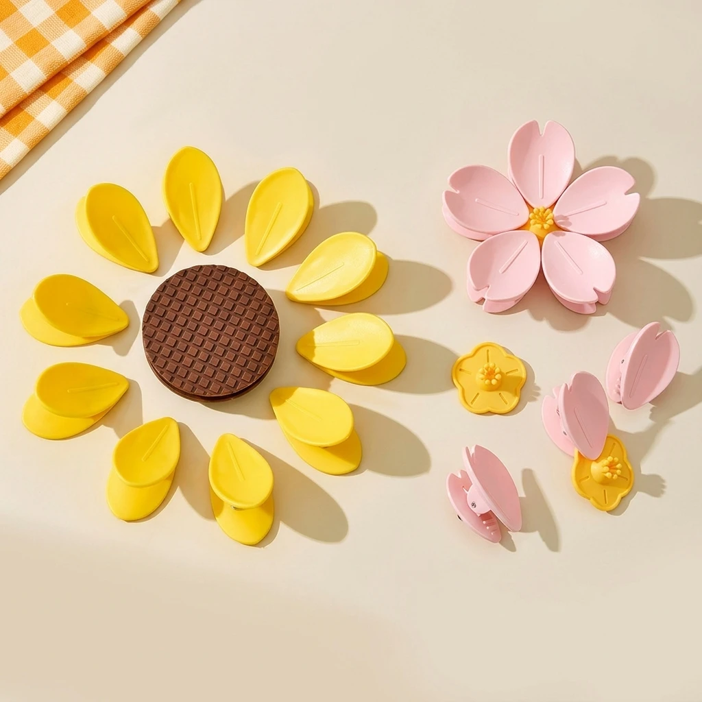 Floral magnetic clips detail view
