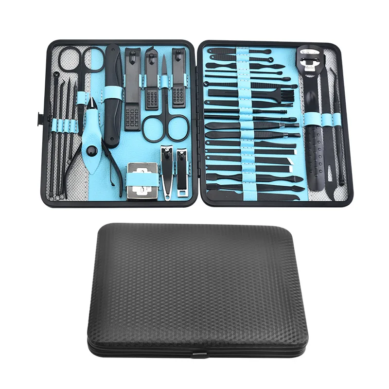High Quality 36 Pcs Nail Clipper Set Beauty Tool Black 36/25/20/15/10 in 1pedicure Manicure Set