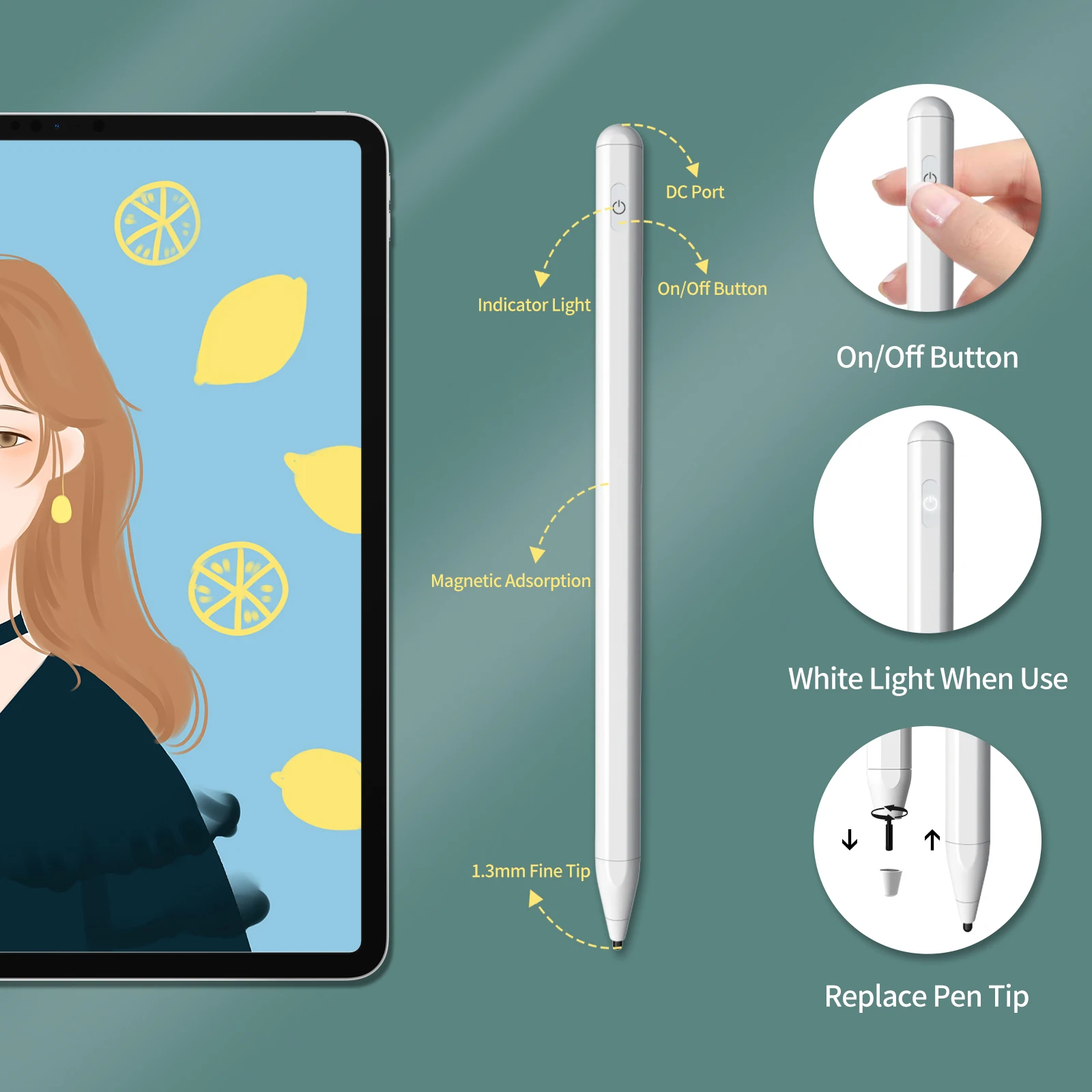 Высококачественный стилус P3 сенсорный оптовая продажа универсальный для ipad stylus BASIX