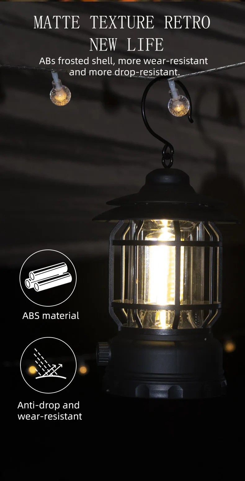 Multifunctional Led Camping Lamp Stepless Dimming Handheld Light