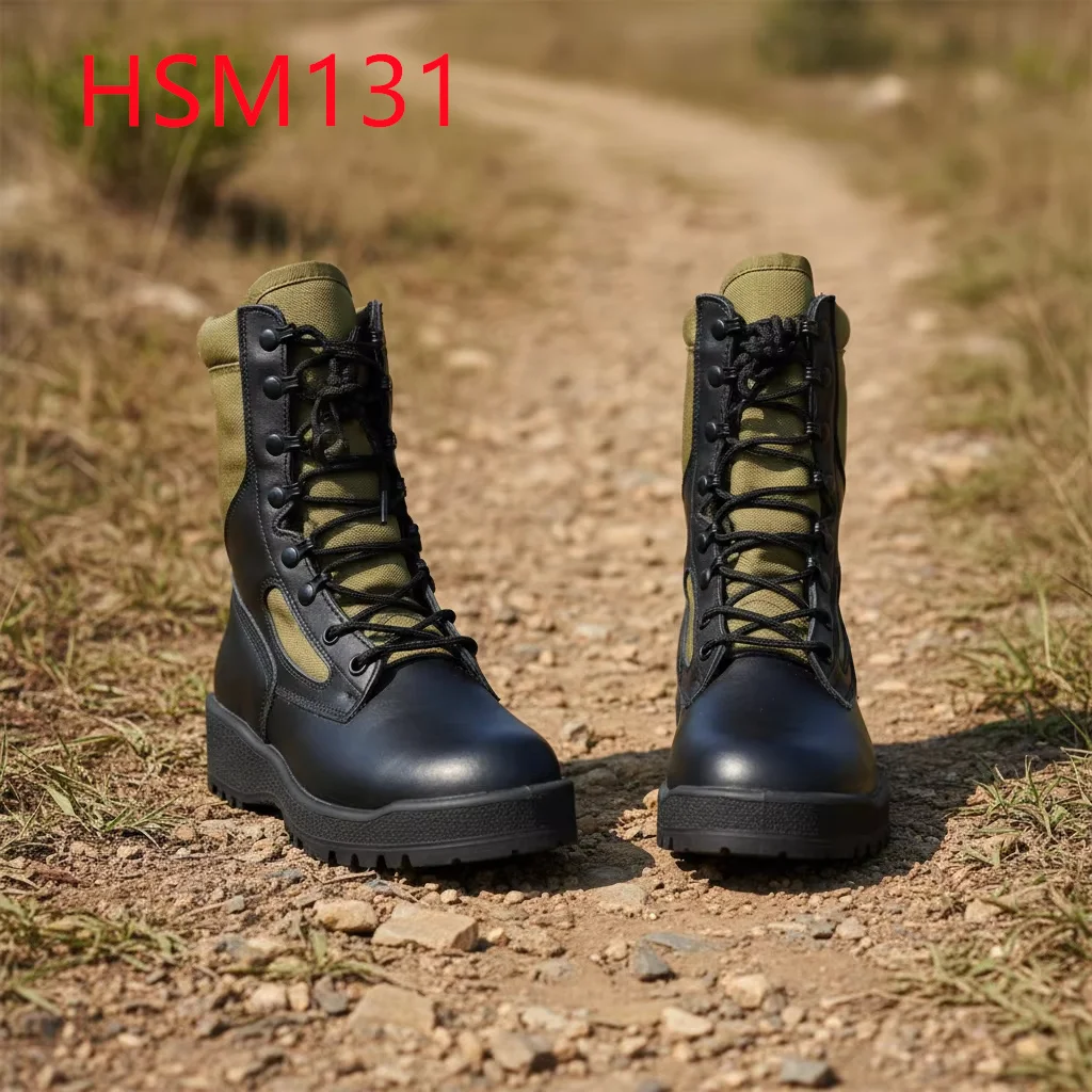 ZYF, bottes de combat Belleville pour usage extérieur, divers types de cuir disponibles, bottes tactiques Gobi Adventure, semelle en caoutchouc bicolore, modèle HSM131