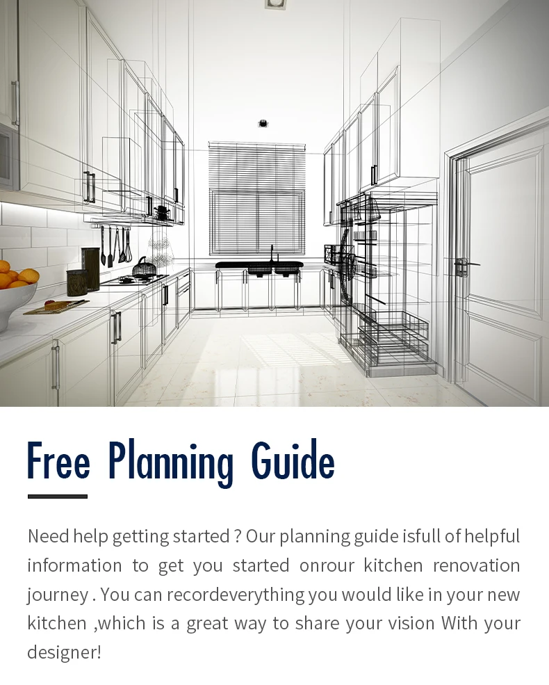 American Kitchen Glossy Separator Solid Wooden Kitchen