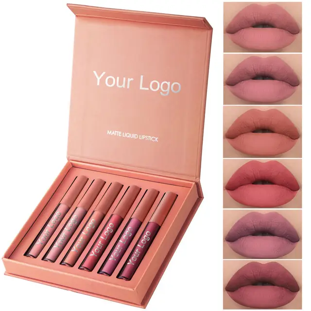 Private Label Cosmetic Velvet Matte Liquid Lipstick Set Custom Logo Cruelty Free Lip Gloss