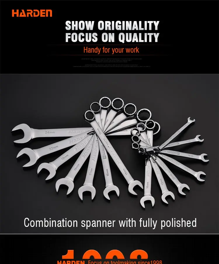 Wholesale Custom Professional Tool Adjustable 14PCS CRV Combination Spanner Wrench