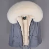 Beige Fur+Grey coat