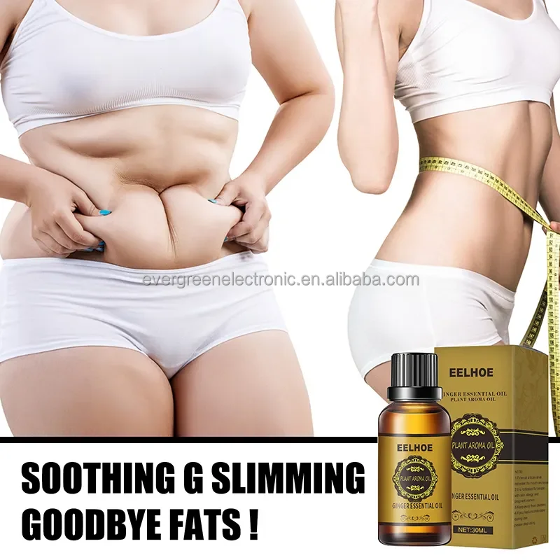 10/30 ml pure ginger essential oil slimming ginger belly drainage oil for fat weight loss