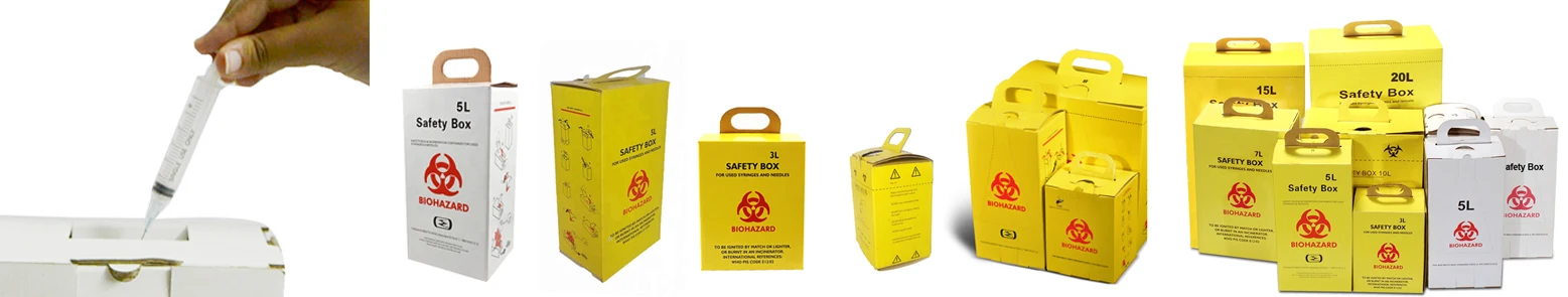 Dispositif médical jetable 5 L d' aiguille en papier Aiguisements de boîtes de conserve Boîte de récipient jetable Aiguisement de récipient jetable Médical 3