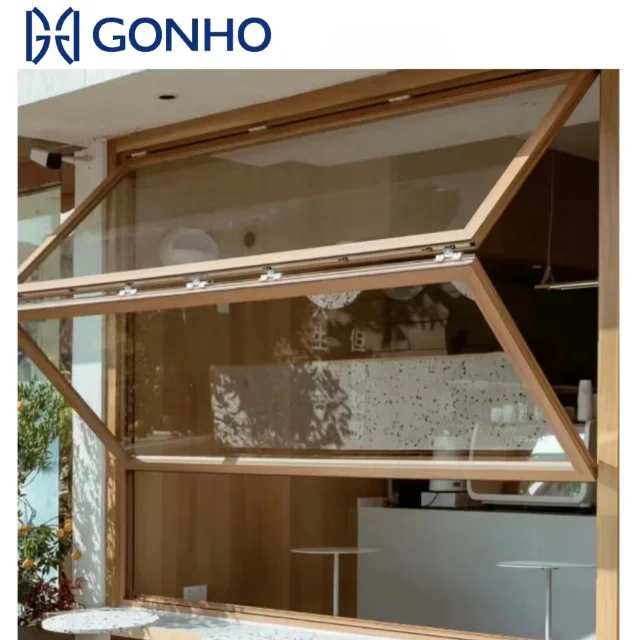 Gonho Factory Manufacturing Top Zipper Automatic Fold up Window Aluminum Folding windows and Doors for Balcony