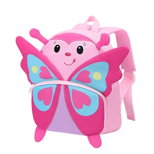 Girls Cute butterfly Cartoon School Bag Kids Bag Pack Backpack Cartoon 3D Backpack for Kids