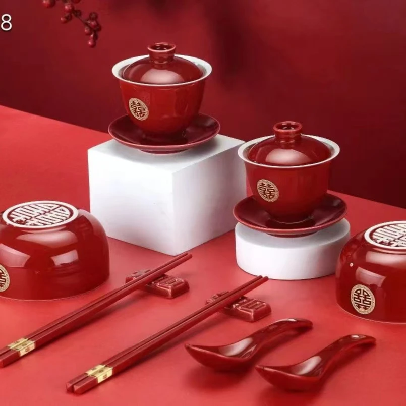 Chinese Wedding Porcelain Silver Tableware Customization 999 and Manufacturing Mold