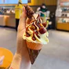 Artificial cone fruit ice cream-chocolate