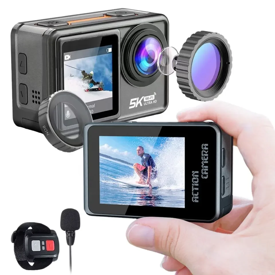 Diving Mode 5k Underwater Camera Wireless Motorcycle Camcorder Real 4k