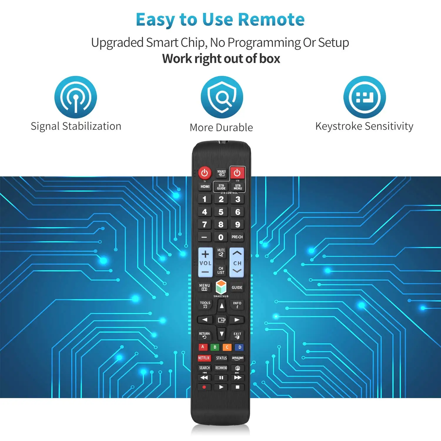 SMART Remote Control with 3D Function for SAMSUNG LED TV