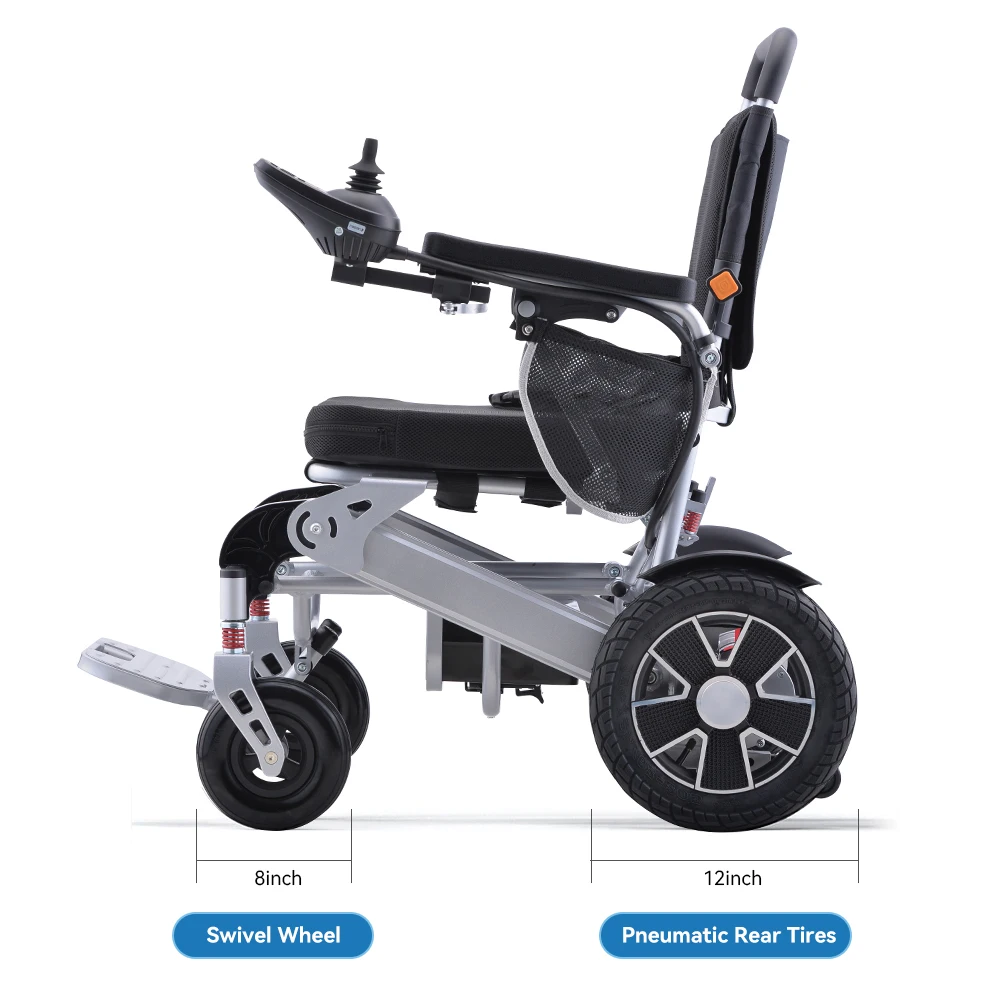 JJW-600111 Silla de Ruedas Eléctrica Plegable Ligera de Aluminio