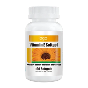 Health Supplement Natural 400 IU Vitamin E softgel capsules