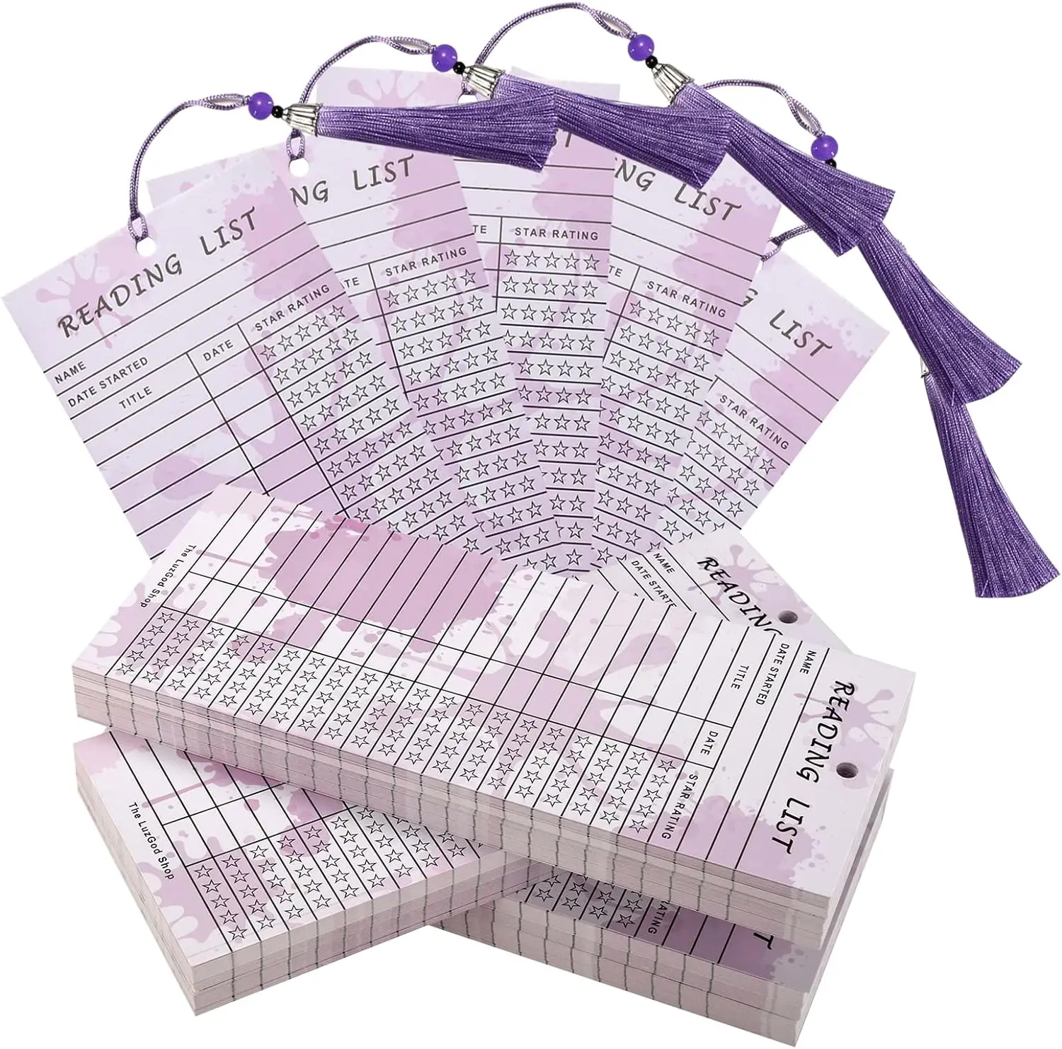 Book Tracker Bookmark Reading List Library Card Book Club Card With