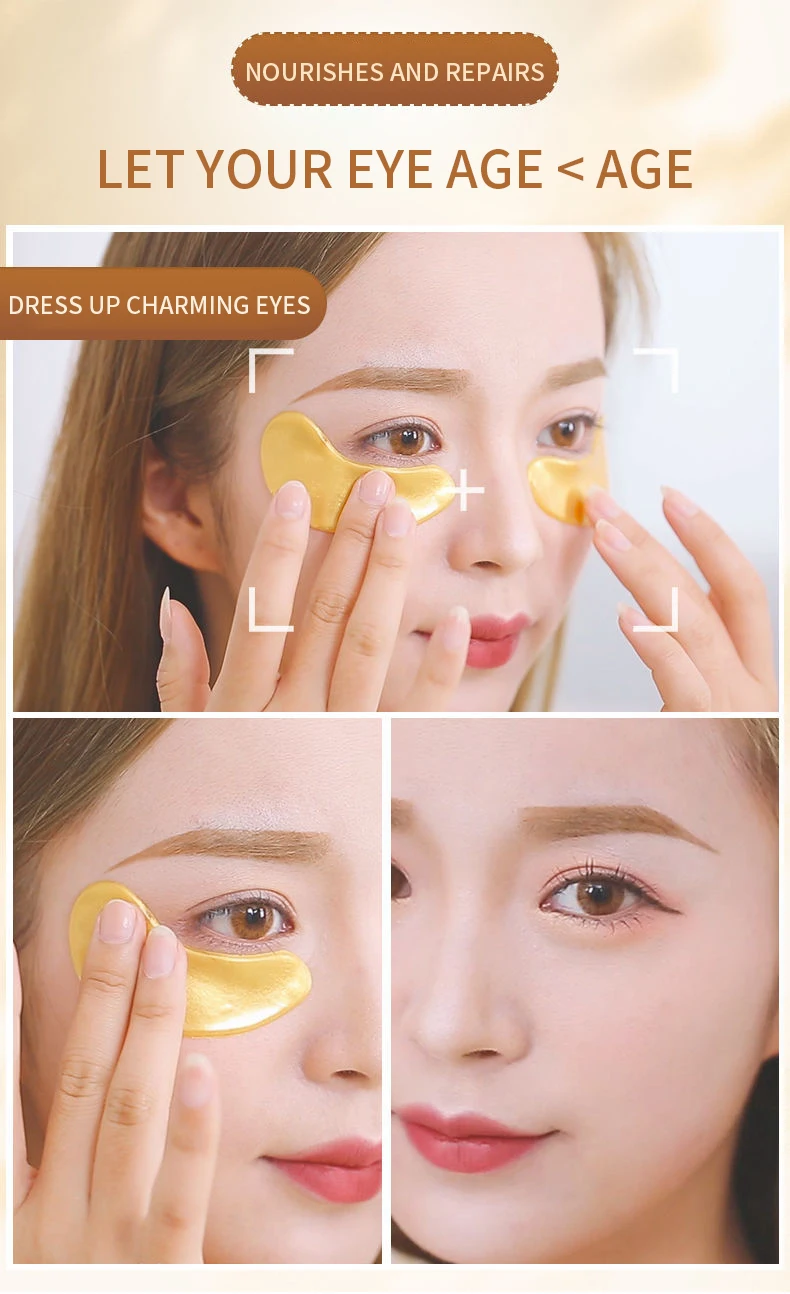 Seomou Oem The Best Eye Treatment 24k Golden Collagen Gel Pads Under