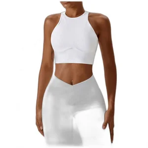 Slim Fit Ladies Sleeveless Yoga Tank Top Casual Athletic Training Vest Breathable Workout Sports Wholesale Print Sports Wear