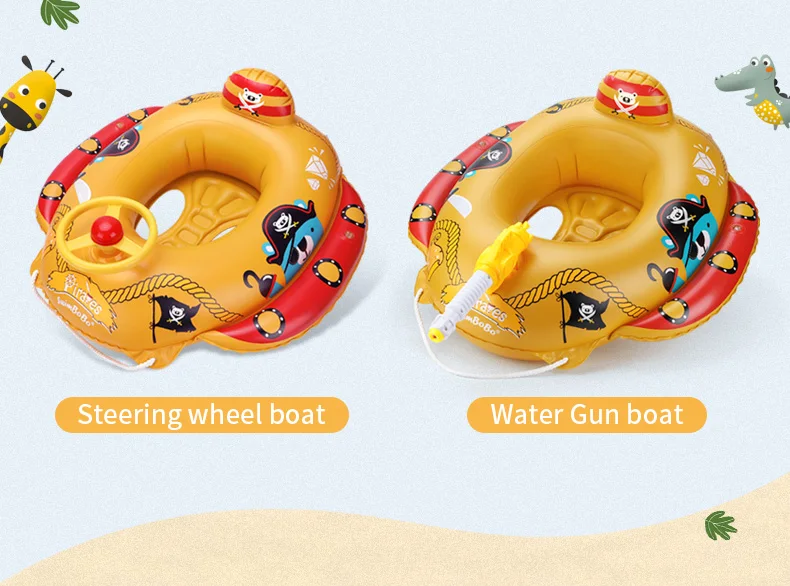 Swimbobo New Summer Indoor Outdoor Pirate Version Children Inflatable Floating Water Toy Baby Swimming Ring Kids Seat Float