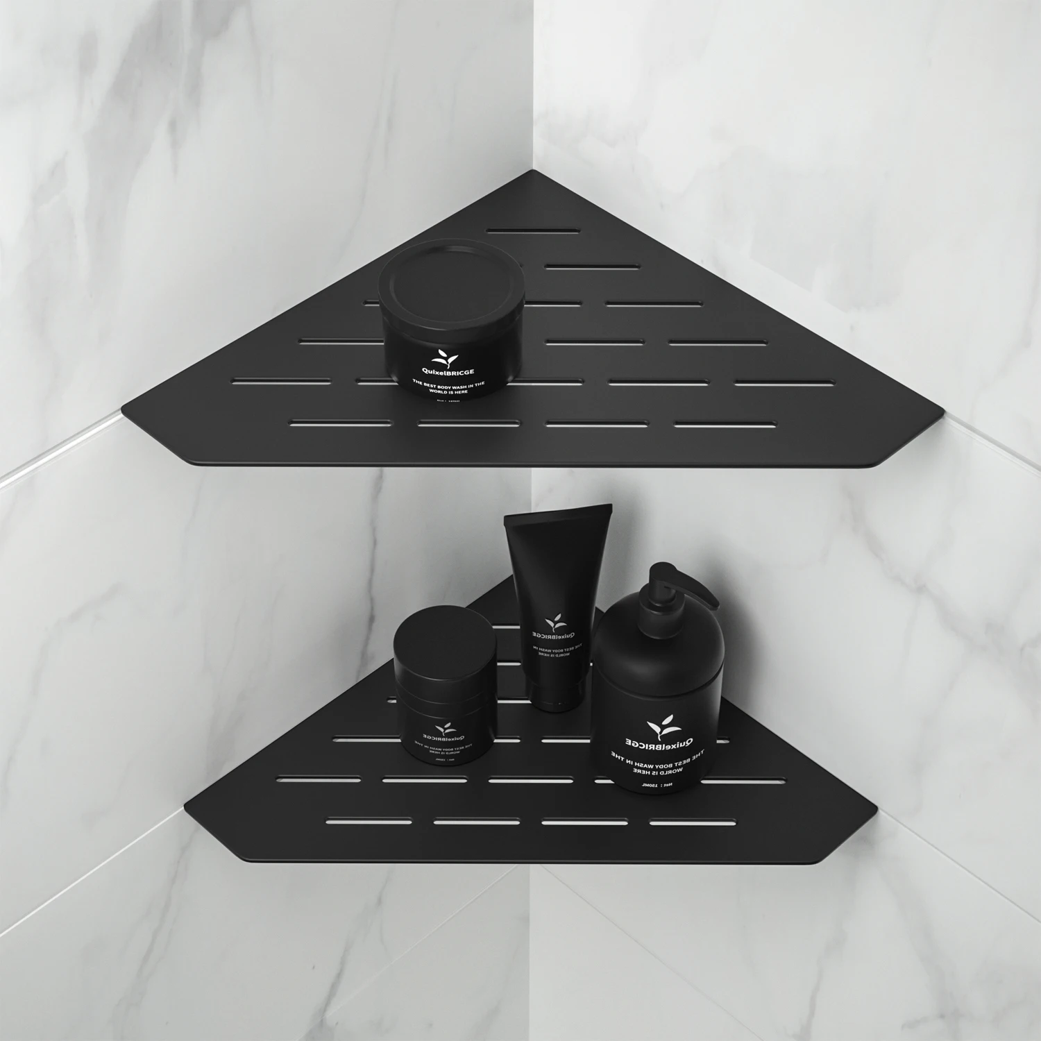 New Product Insert Tile Installation Matte Black Shower Shelf Recessed