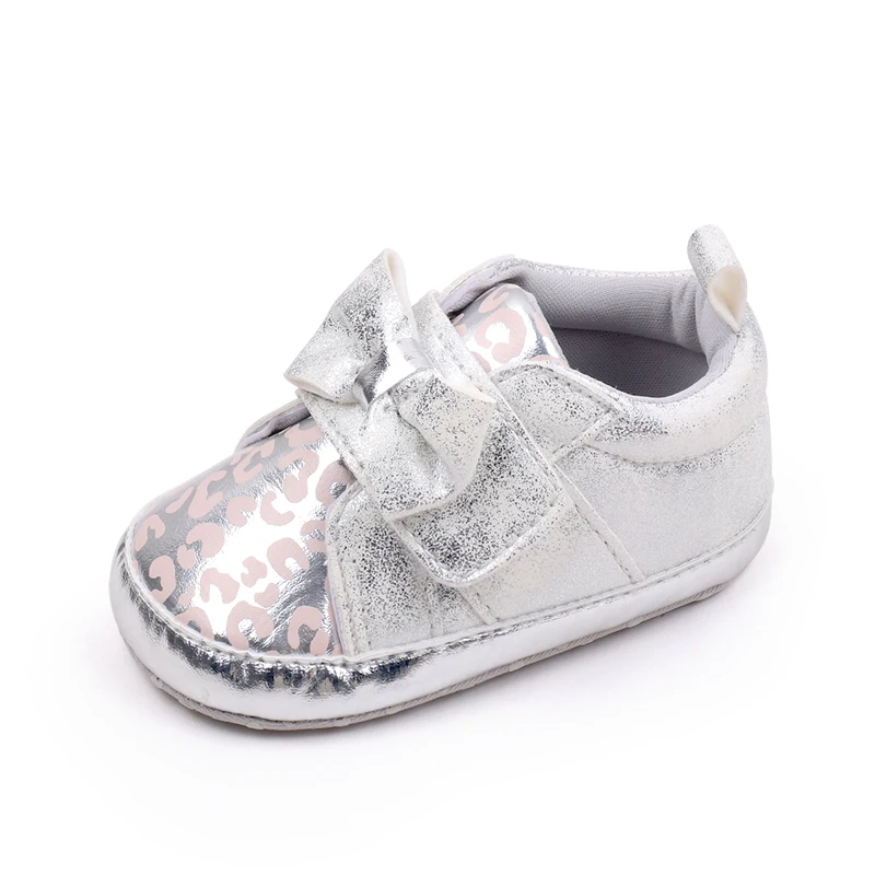 Spring and Autumn Shallow Bow Bright Surface Soft Soled Baby Walking Shoes for Girls supplier