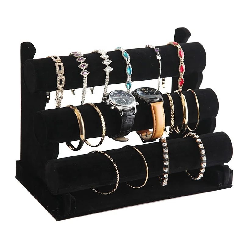 Pvc Flannel 3 Layers Detachable Watch Jewelry Display Rack Bracelet ...