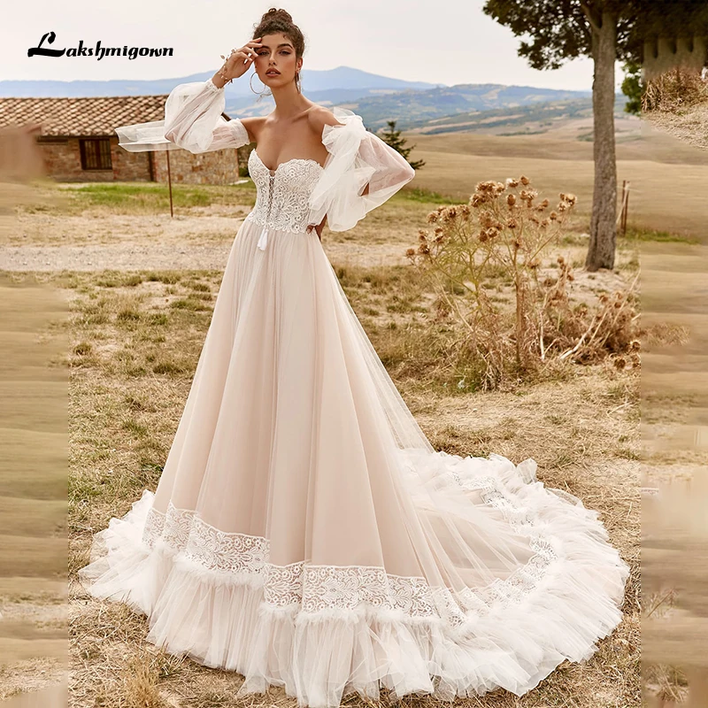 split sleeve wedding dress