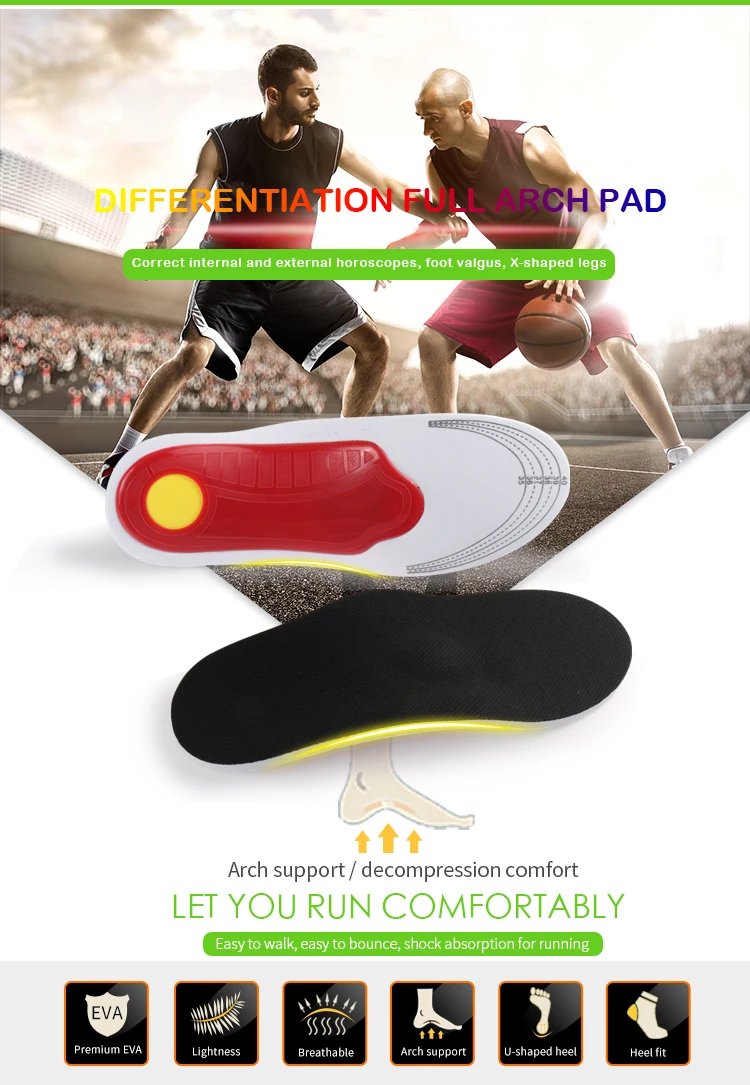 Joghn Flatfoot Orthopedic Orthotic Arch Support Insole Corrector For