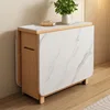 Mesa de comedor de losa blanca (opciones de dos colores)