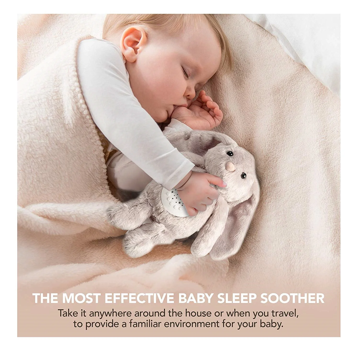 Baby Sound Machine and Night Light Projector  Shusher  Lullabies and White Noise Soother Portable Sleep Aid Toy Nursery Decor