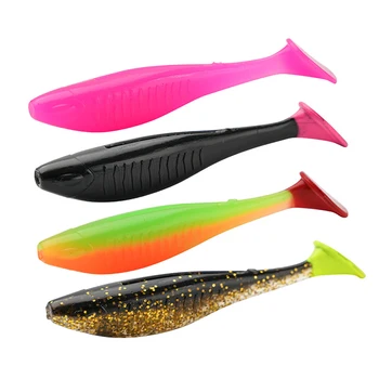 Cheery Wholesale Soft Lure 8cm/5g 7pcs/bag T Tail Shad Bait Artificial Big Soft Plastic Lure – Soft Lure – view 2