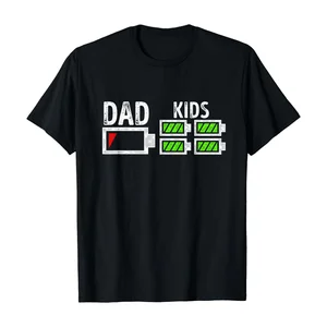 Customized Design Boy's Summer Short Sleeve Fashion Casual O-Neck T'shirt for Father's Day