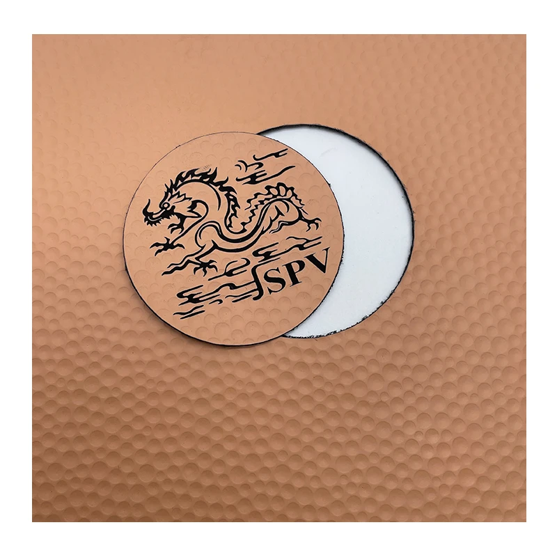 12X24 Inches 0.8mm Golf Texture Laser Engraving Laserable Leatherette For Cap Patches Without Adhesive supplier