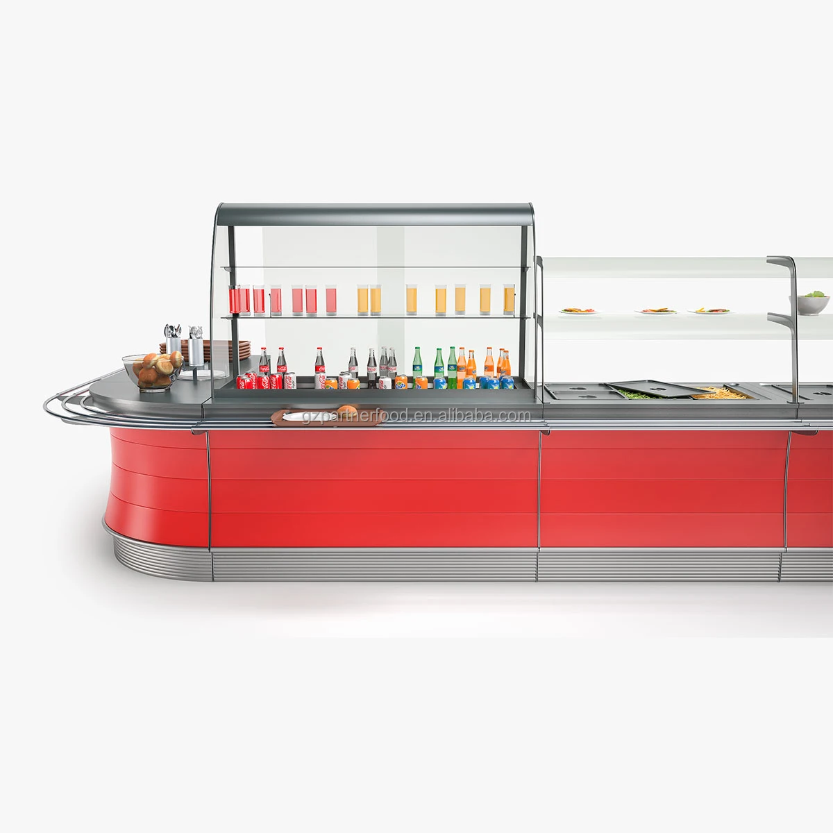 Customized Buffet Counter Design - Hot Cold Food Service