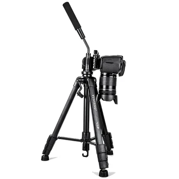 YUNTENG VCT-80 Professional Portable Telescopic Tripod with Mounts for DSLR Cameras and Smartphones Video Recording detail image