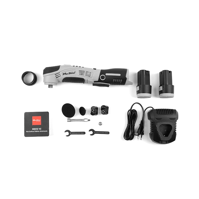 Maxshine Mini Nano Cordless Polisher Cordless Buffer Polisher for Car Brid  Nano Polisher with 12v Batteries