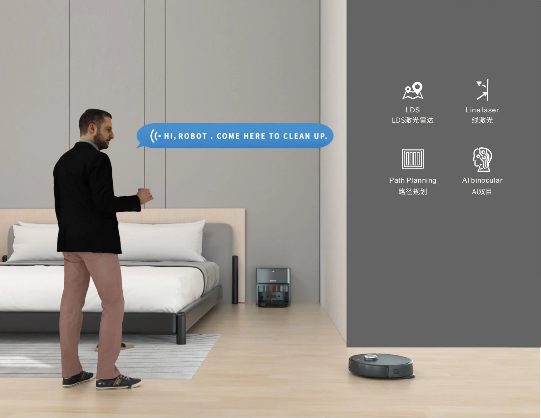 2023 New Model Tuya Smart Home Cleaning Robot Automatic Washing Mop