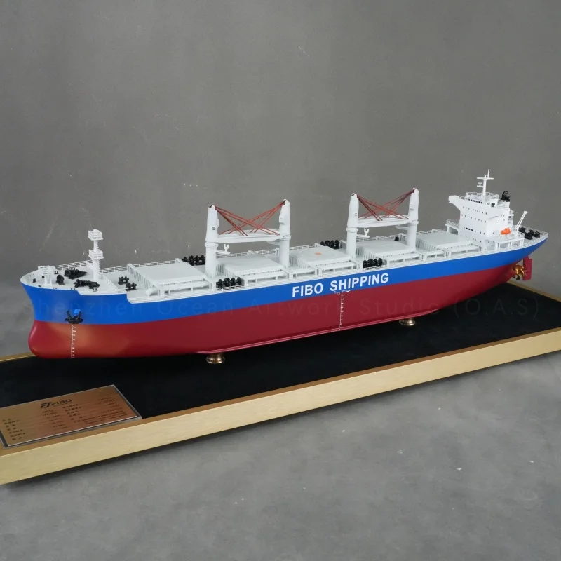 【LAC】O.A.S Customized 120cm FIBO Bulk Carrier Ship Model Factory Made Nautical Style ABS Plastic Boat Model