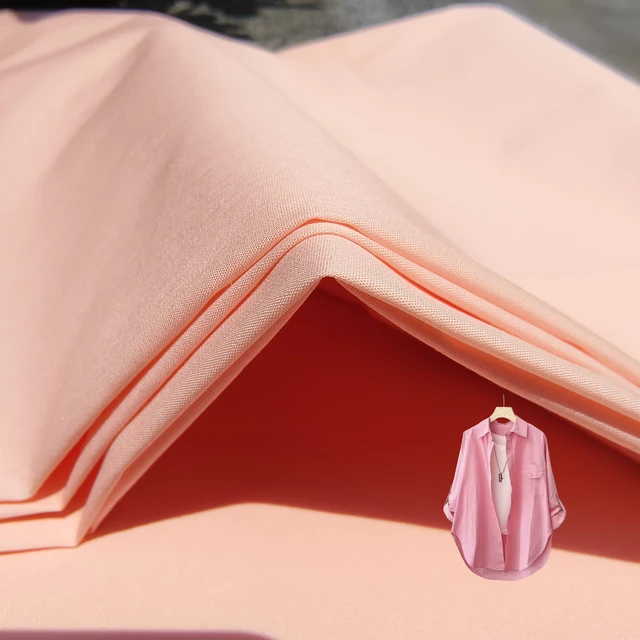 YIFENG Woven Breathable Soft Ice Silk Elastic T-Shirt Fabric Cotton Nylon Spandex Yarn Dyed in Plain Style with Stretch Feature