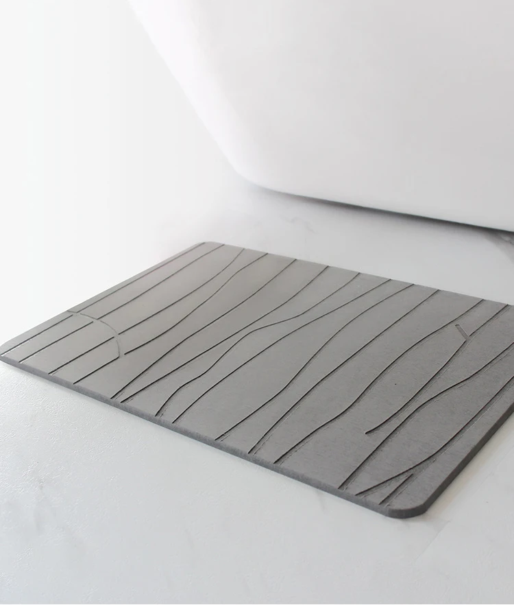 Carving Diatomaceous Earth Bath Mat Stone Non Slip Super Absorbent