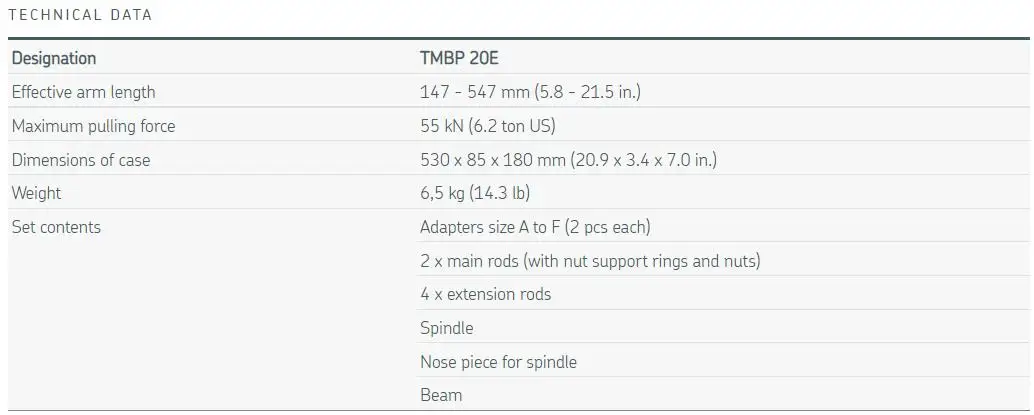 Deep groove Ball Bearing Puller TMMD100 Remove Blind Hole Bearing ...