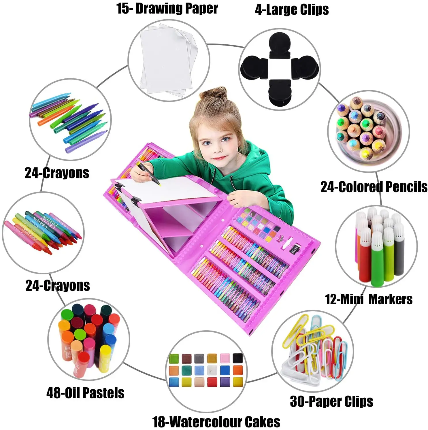 Drop Shipping Kids Craft Set Diy Arts Drawing 178 Art Set Colour For Kids  Creativity - Buy 178 Art Set Colour,Kids Craft Set Diy Arts,Arts And Crafts