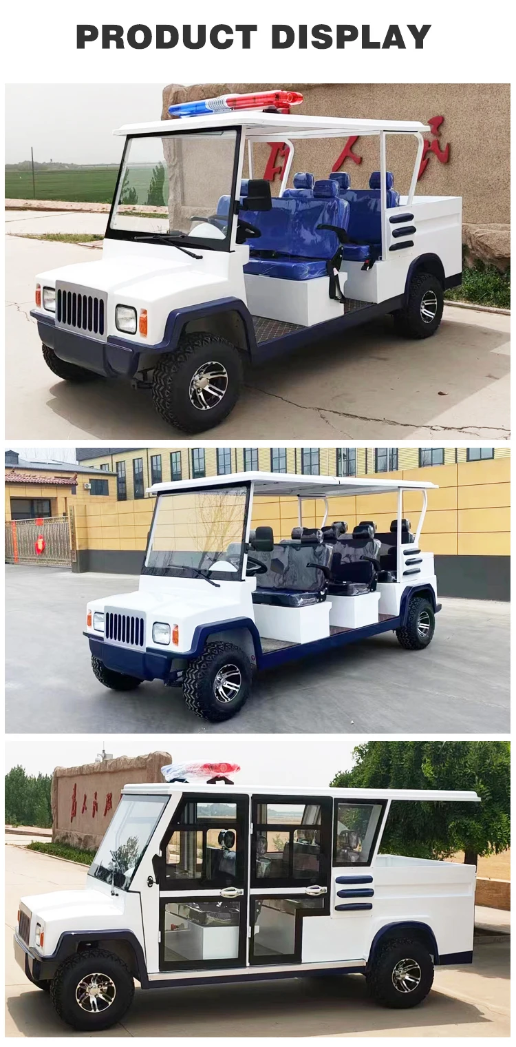 Electric patrol car double row 5 seat closed model patrol cars new energy vehicle supplier