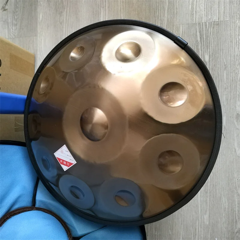 Factory Wholesale Handpan Drums Sets D Minor 440hz 17 Inches Steel 10 Note Handpan Drum Set