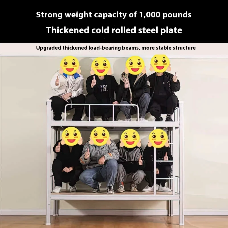 Sturdy Double Layer Steel Bunk Bed for Construction Site and Staff Dormitory