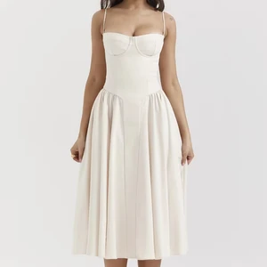 Super Quality Women Sexy a Line Party Dresses Midi Casual Spaghetti Strap CB Dress Backless Bodycon Ball Gown Solid Dresses 2877