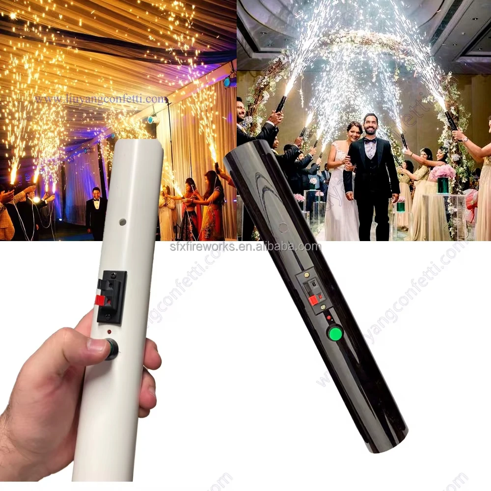 Remote Control Indoor Stage Fireworks Machine Hand Gun Firing Cold Pyro Iron Spark Sparkler for India Shooter