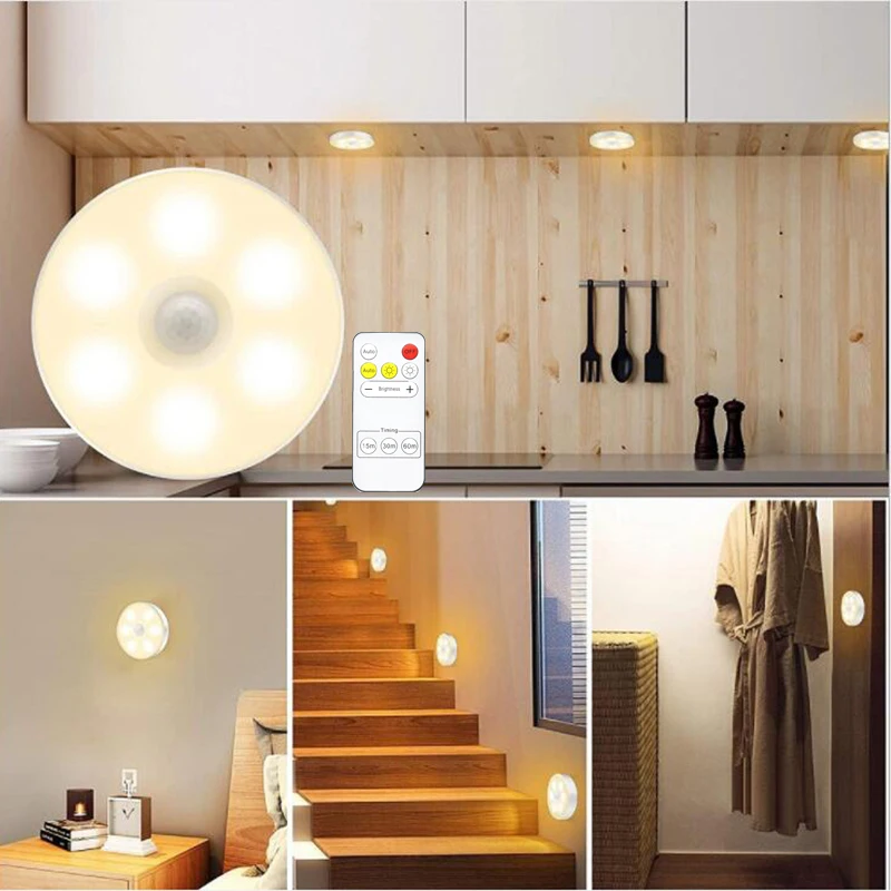 product 10leds stairs corridor wall lamps adjustable 1000mah chargeable led motion sensor cabinet night light with remote control-40