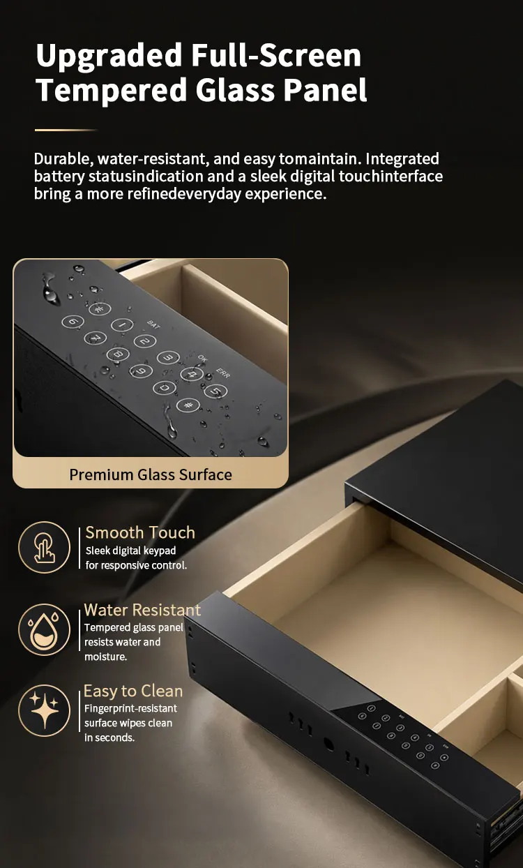 product ceqsafe smart high end home hidden small furniture drawer safety box money safe box fingerprint  digital lock safe steel rohs-12