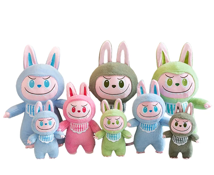 LABUBU ぬいぐるみ 4個セット Labubu Doll Toys - Soft Plush Stress Relief for Kids & Adults